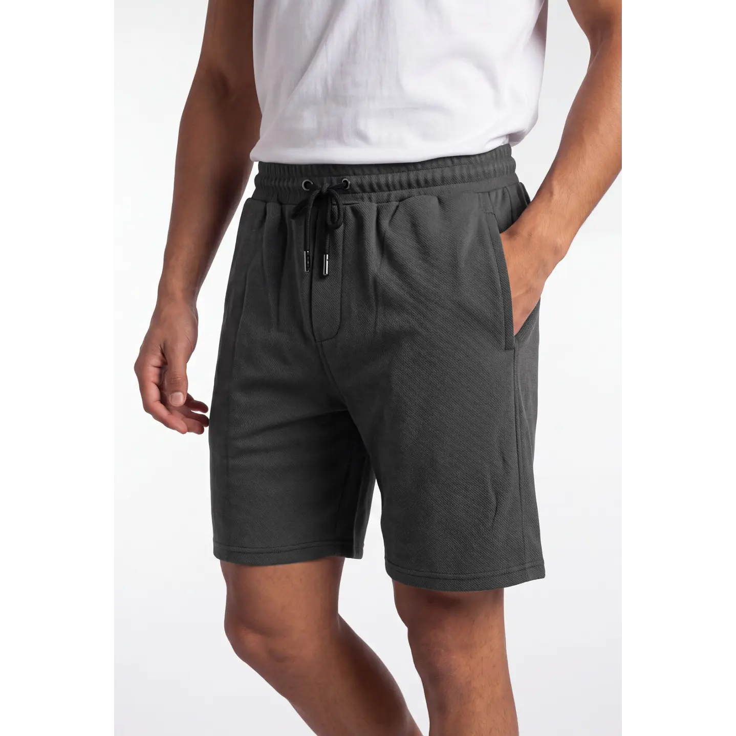 Bermuda Básico Hombre Gris 4