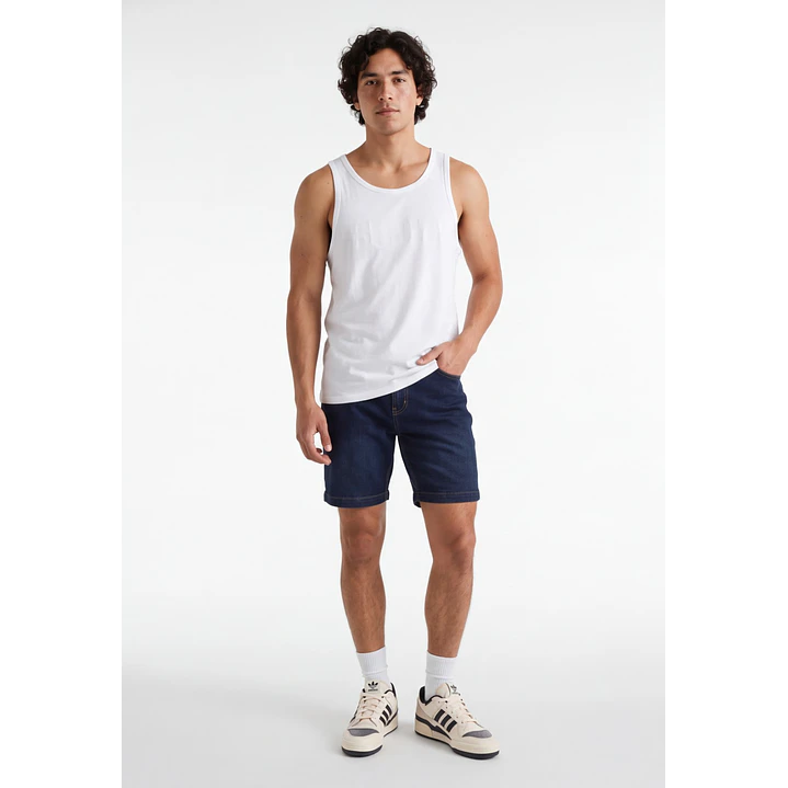 Bermuda Denim Elasticado Hombre Azul 3