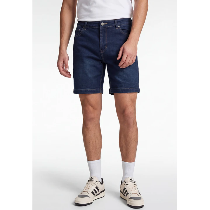 Bermuda Denim Elasticado Hombre Azul 1