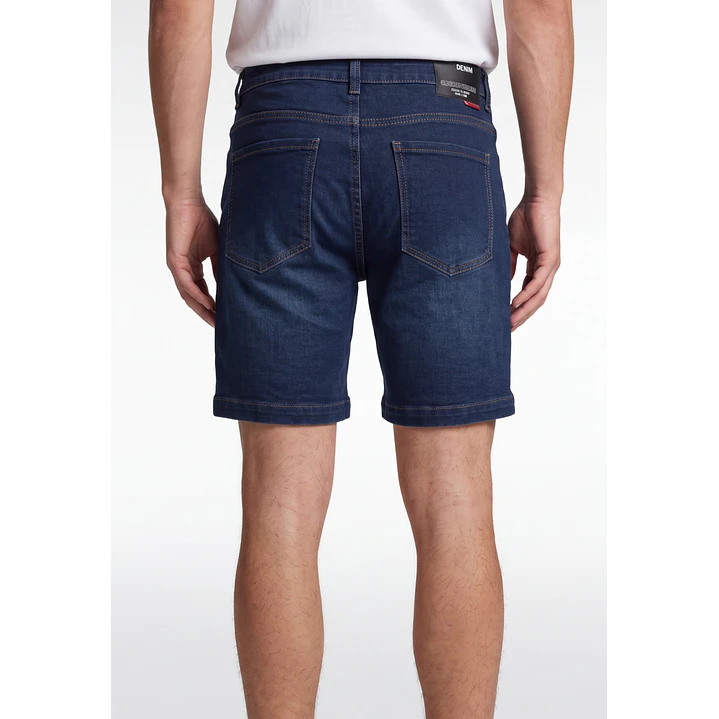 Bermuda Denim Elasticado Hombre Azul 2