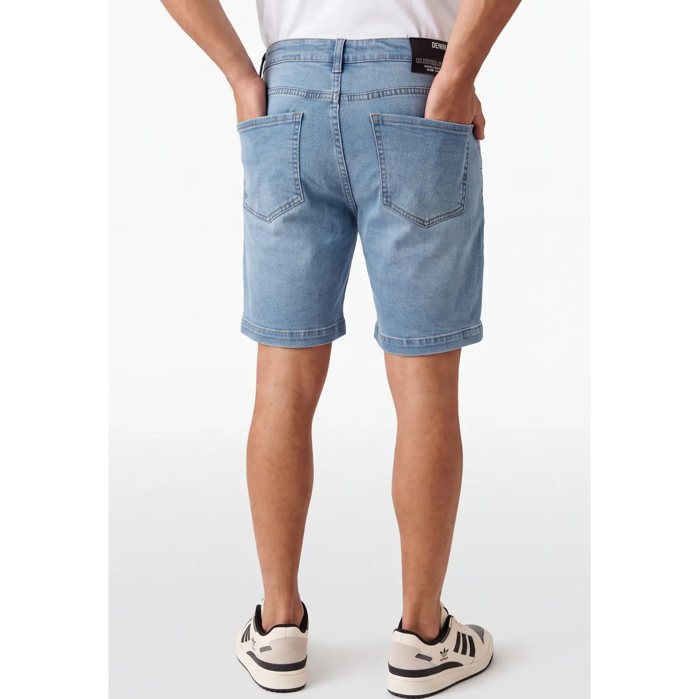 Bermuda Denim Elasticado Hombre Celeste 2