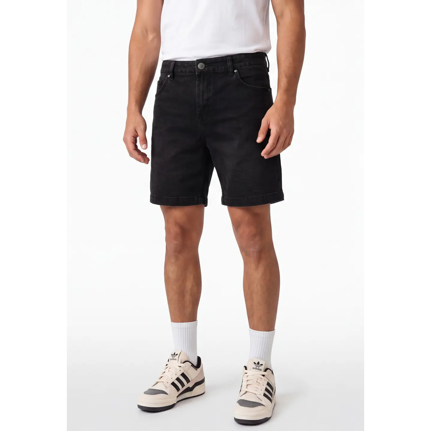 Bermuda Denim Elasticado Hombre Negro 1