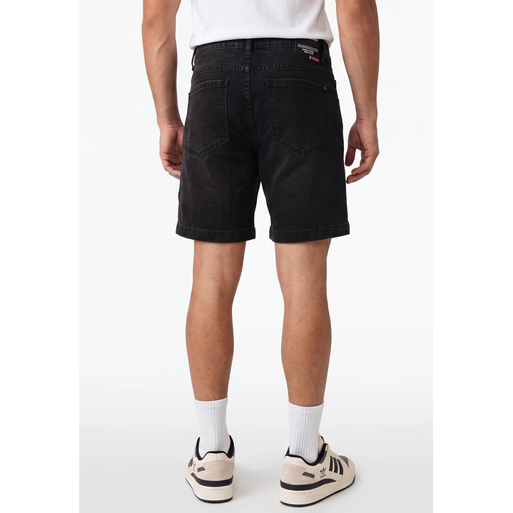 Bermuda Denim Elasticado Hombre Negro 2