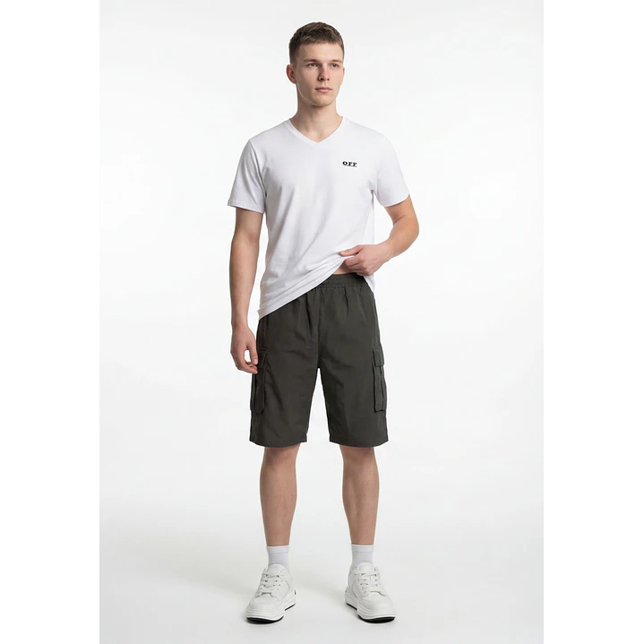 Bermuda Cargo Hombre Verde 4