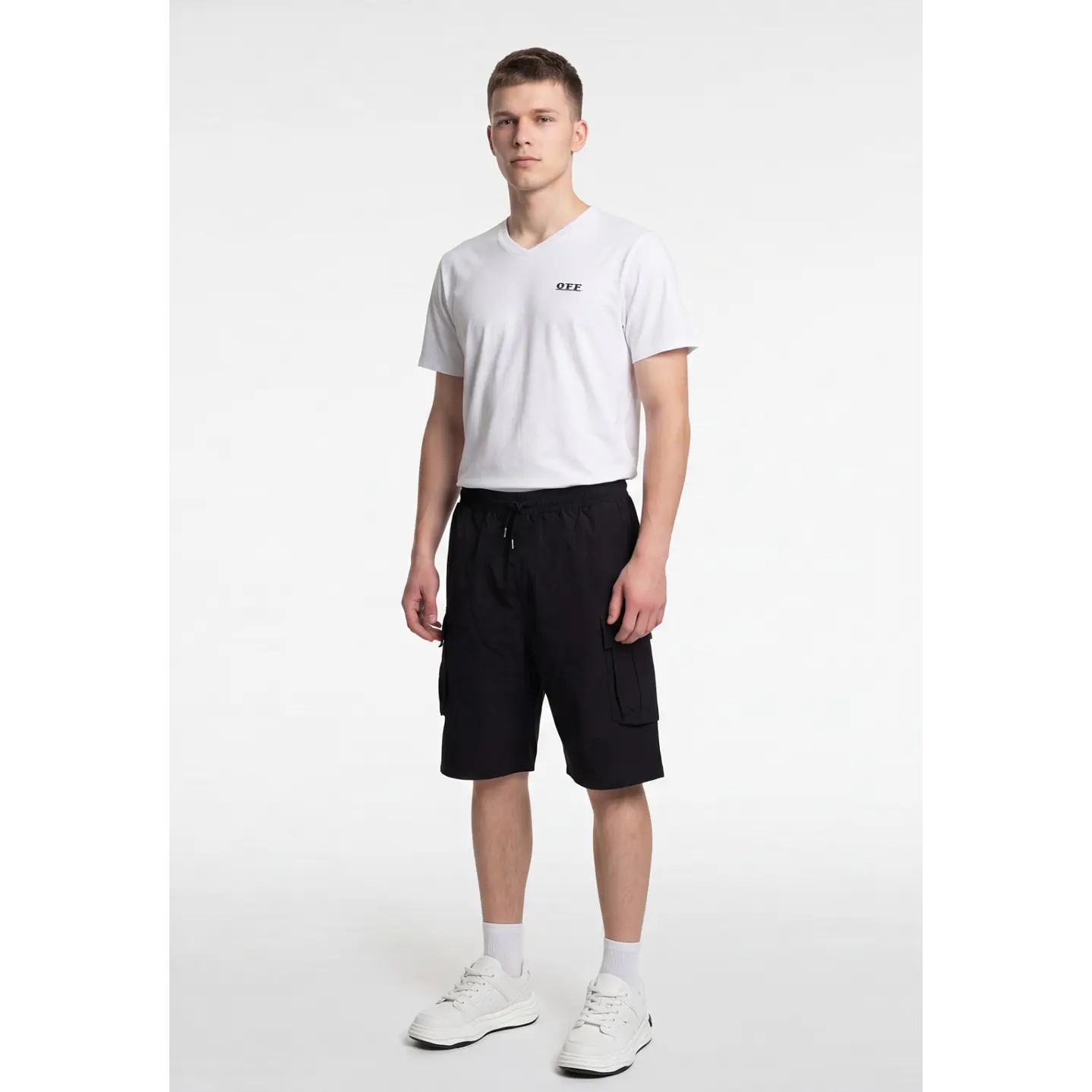 Bermuda Cargo Hombre Negro 1