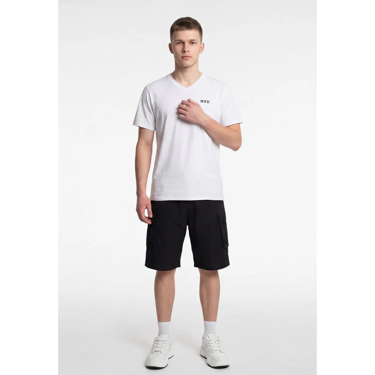 Bermuda Cargo Hombre Negro 3