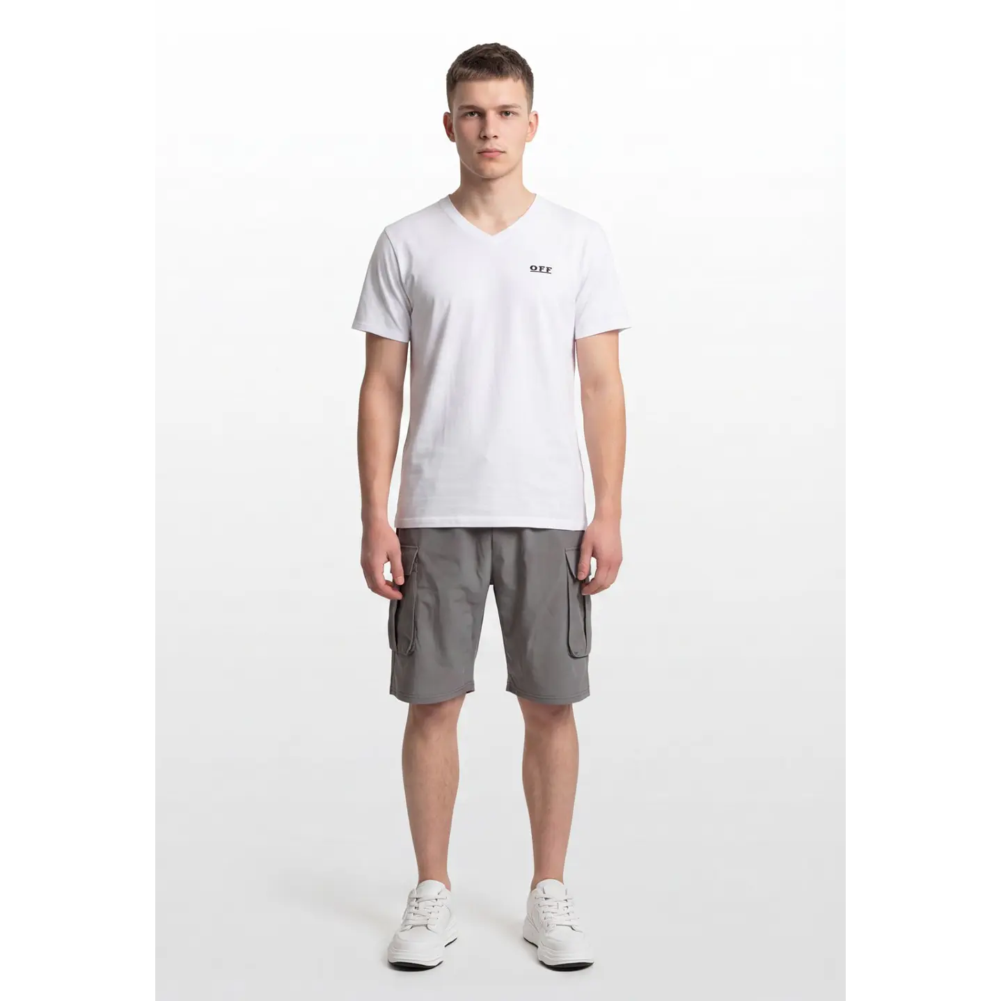 Bermuda Cargo Hombre Gris 4