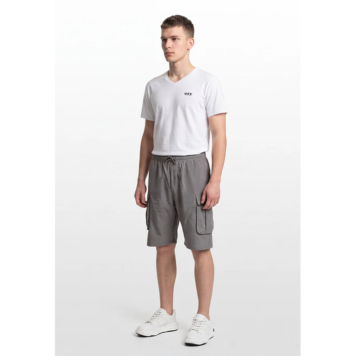 Bermuda Cargo Hombre Gris 3