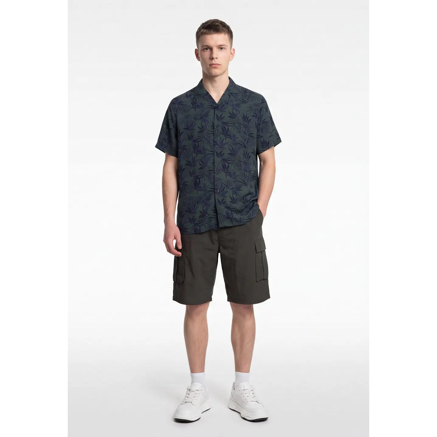 Camisa Viscosa Clasica Hombre Verde 2