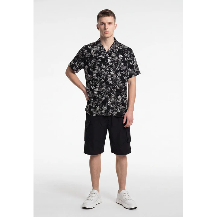 Camisa Viscosa Clasica Hombre Negro 1