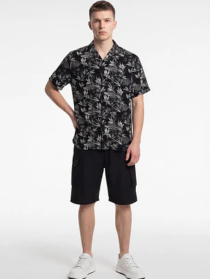 Camisa Viscosa Clasica Hombre Negro