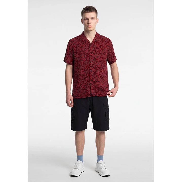 Camisa Viscosa Clasica Hombre Rojo 1