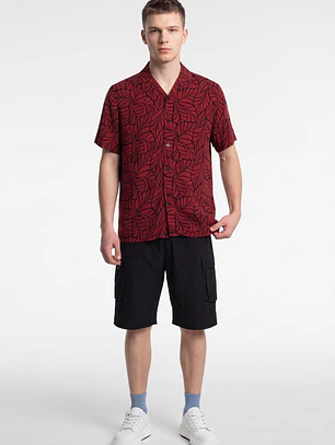 Camisa Viscosa Clasica Hombre Rojo