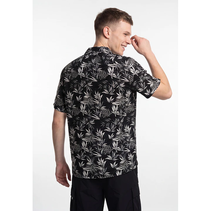 Camisa Viscosa Clasica Hombre Negro 2