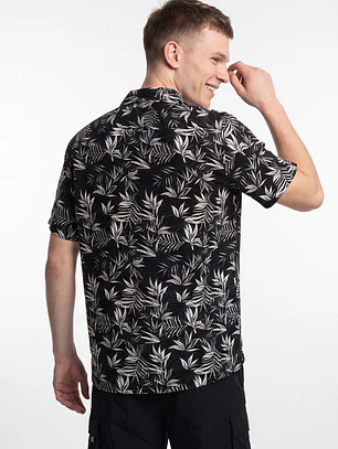 Camisa Viscosa Clasica Hombre Negro