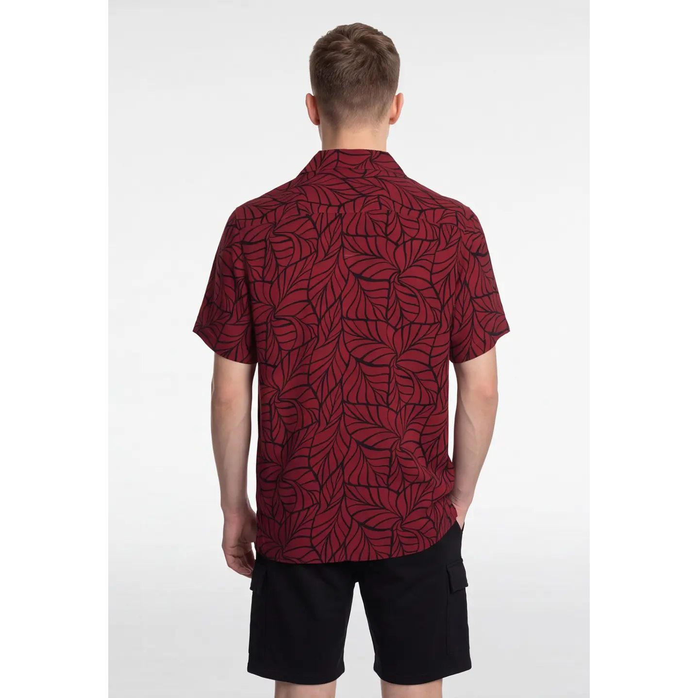 Camisa Viscosa Clasica Hombre Rojo 2