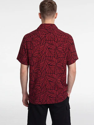 Camisa Viscosa Clasica Hombre Rojo