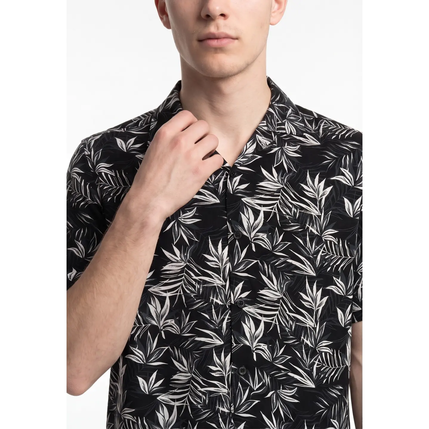 Camisa Viscosa Clasica Hombre Negro 3
