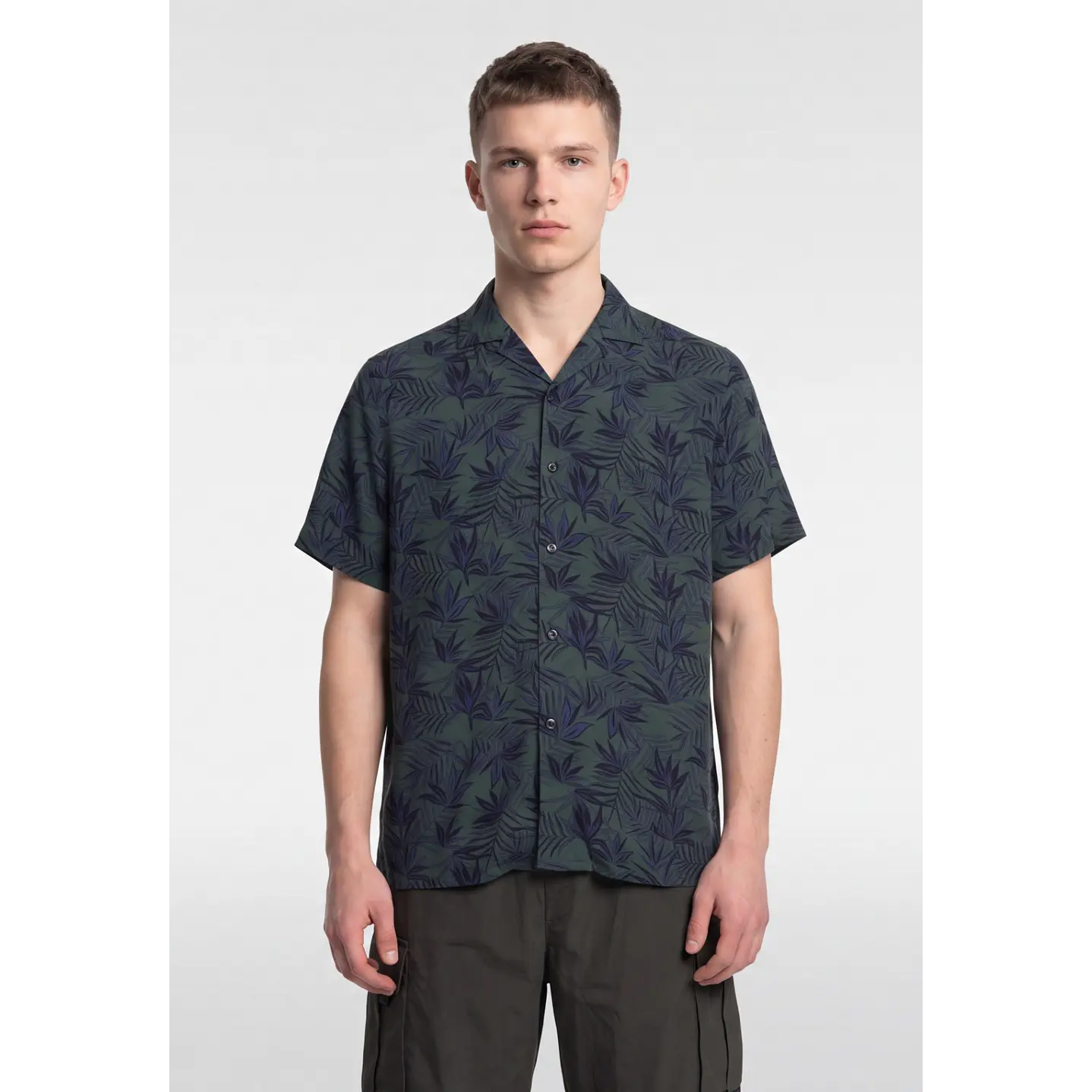 Camisa Viscosa Clasica Hombre Verde 1