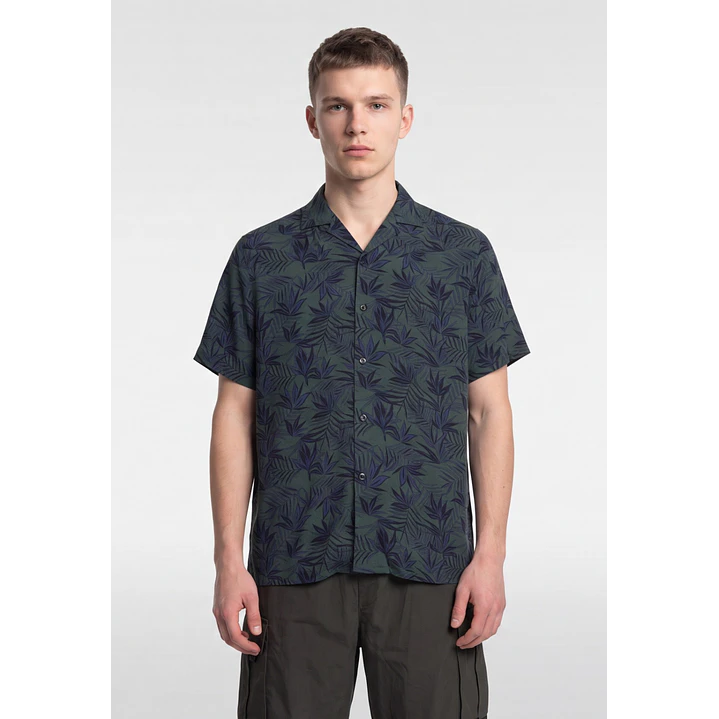 Camisa Viscosa Clasica Hombre Verde 1