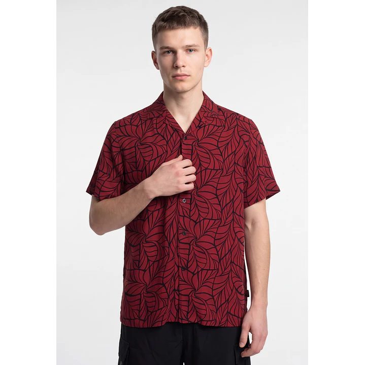 Camisa Viscosa Clasica Hombre Rojo 4