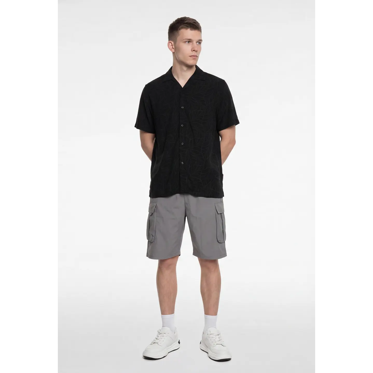 Camisa Viscosa Clasica Hombre Negro 1