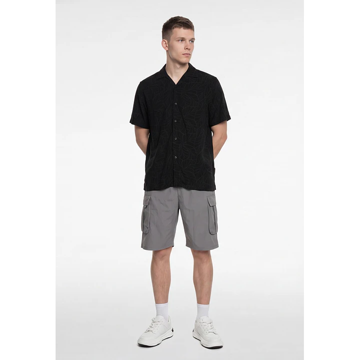 Camisa Viscosa Clasica Hombre Negro 1