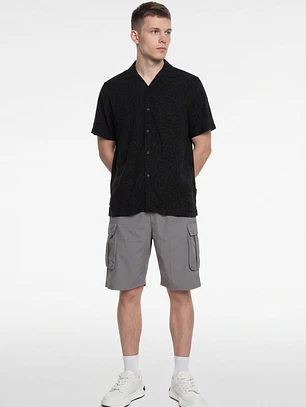 Camisa Viscosa Clasica Hombre Negro