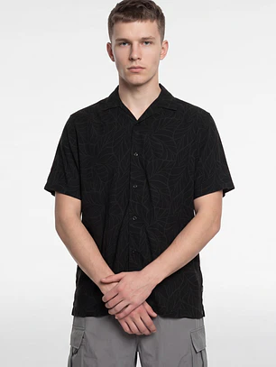 Camisa Viscosa Clasica Hombre Negro