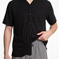 Camisa Viscosa Clasica Hombre Negro - Miniatura 3