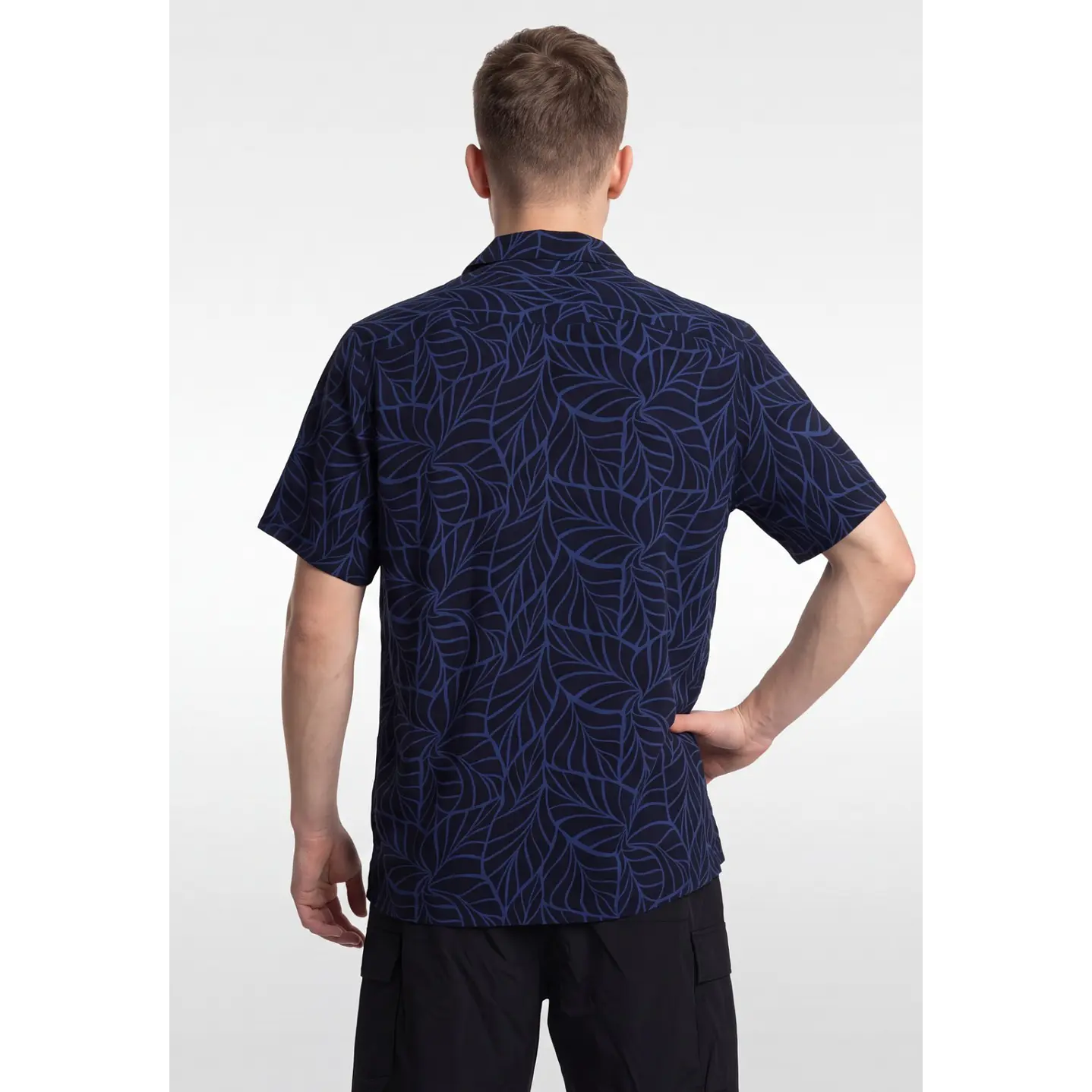 Camisa Viscosa Clasica Hombre Azul 3