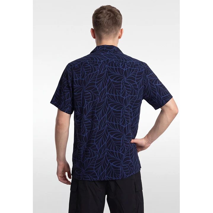 Camisa Viscosa Clasica Hombre Azul 3