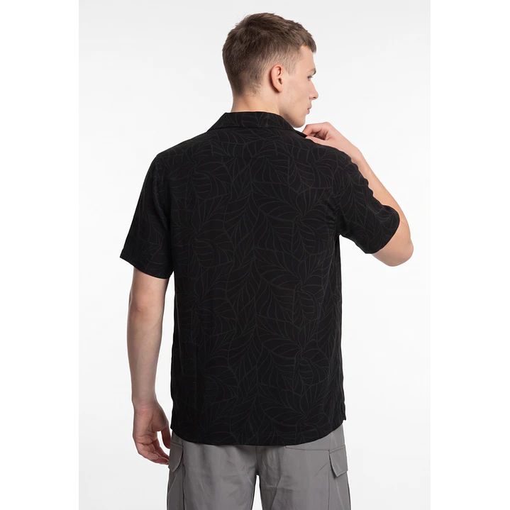Camisa Viscosa Clasica Hombre Negro 4