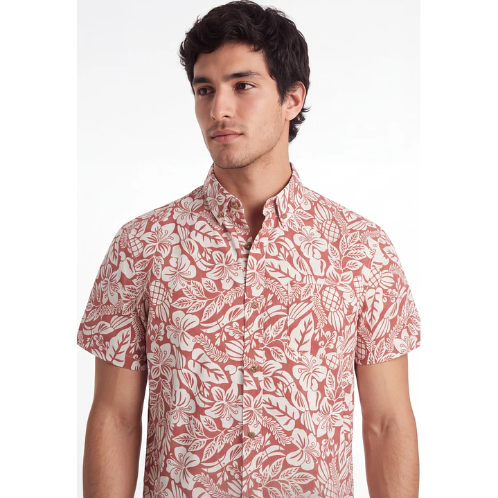 Camisa Resort Hombre Rojo 4