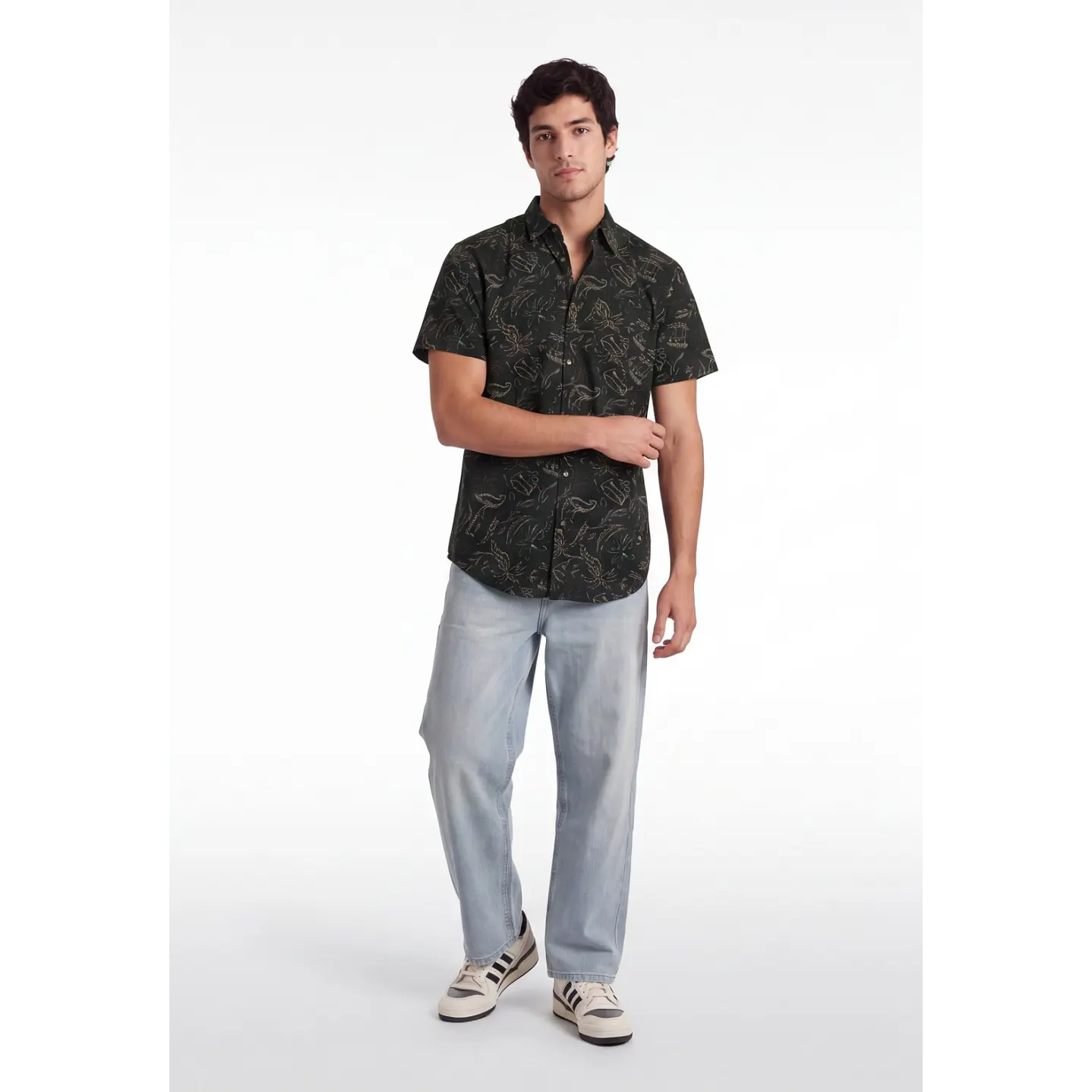 Camisa Resort Hombre Negro 2