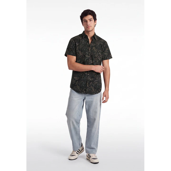 Camisa Resort Hombre Negro 2