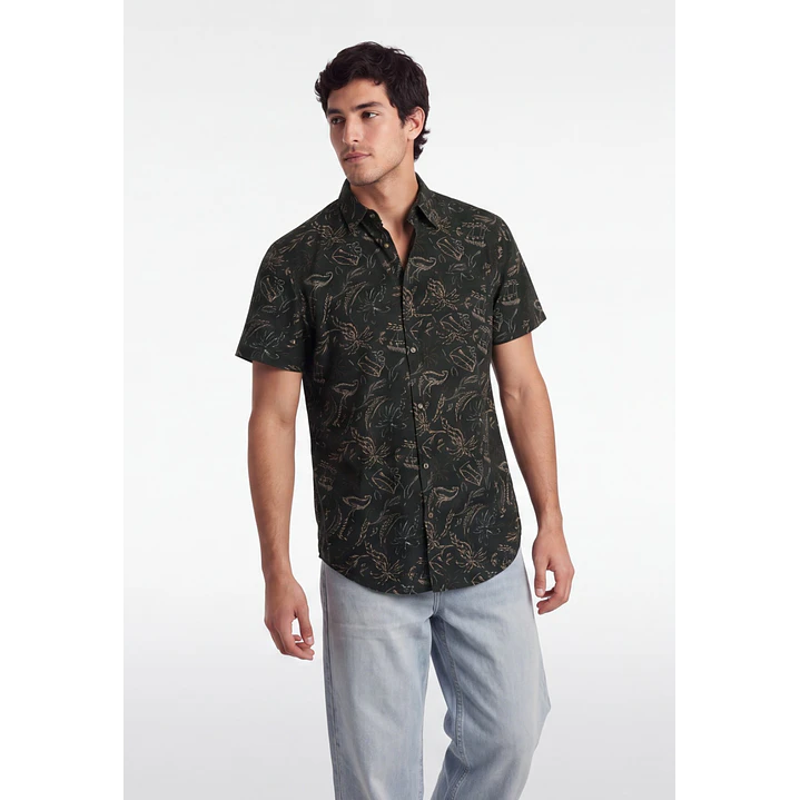 Camisa Resort Hombre Negro 4
