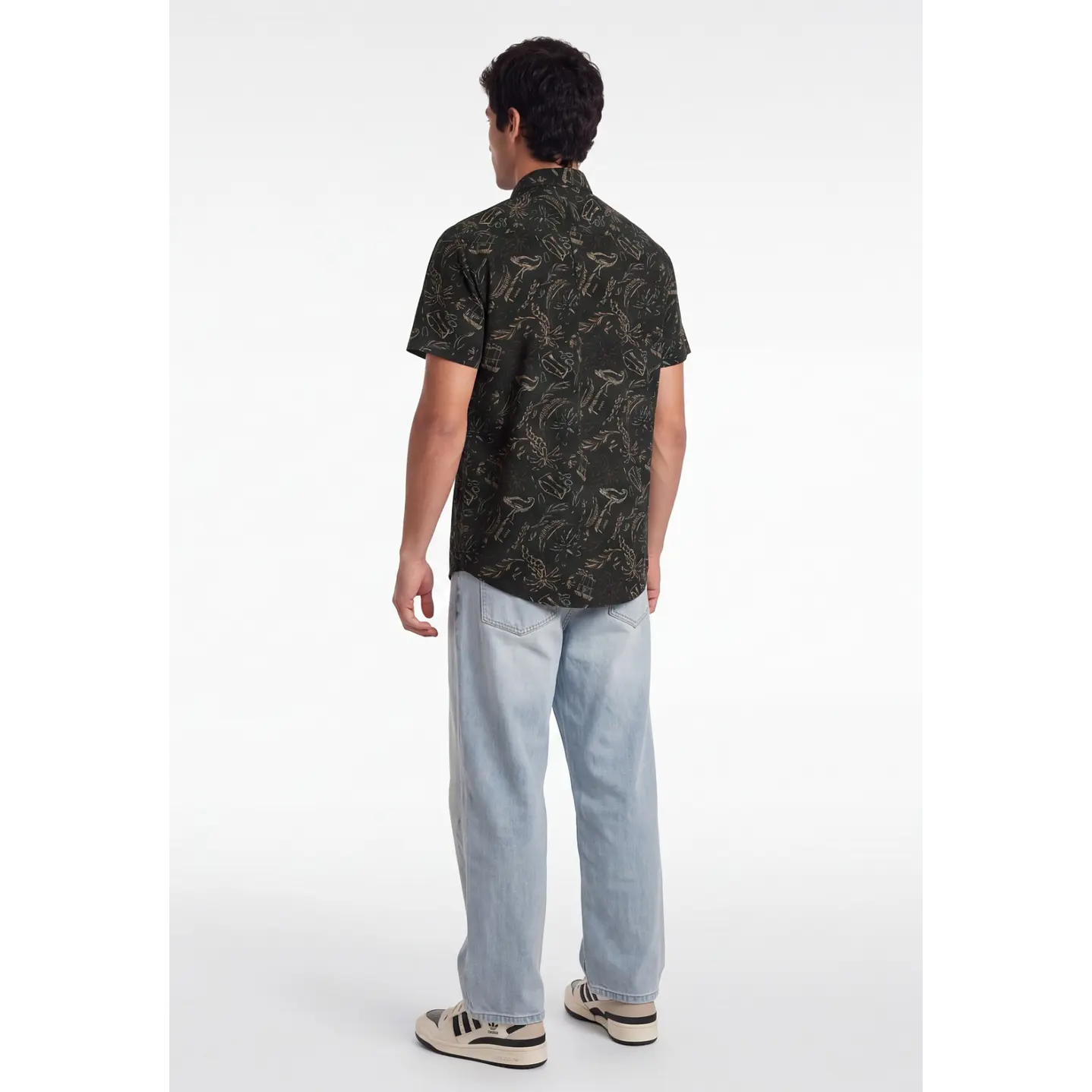 Camisa Resort Hombre Negro 3