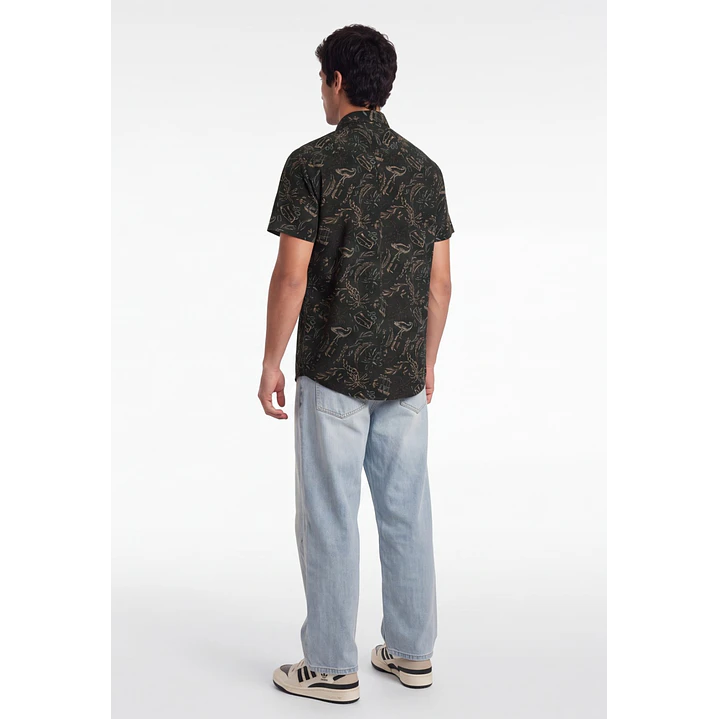 Camisa Resort Hombre Negro 3