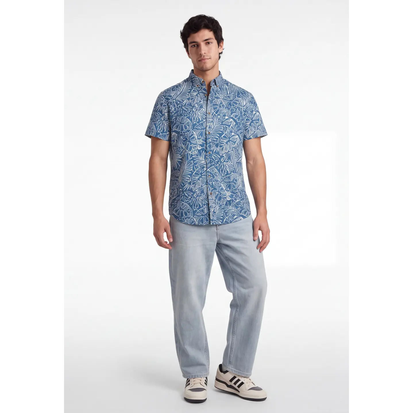 Camisa Resort Hombre Celeste 2