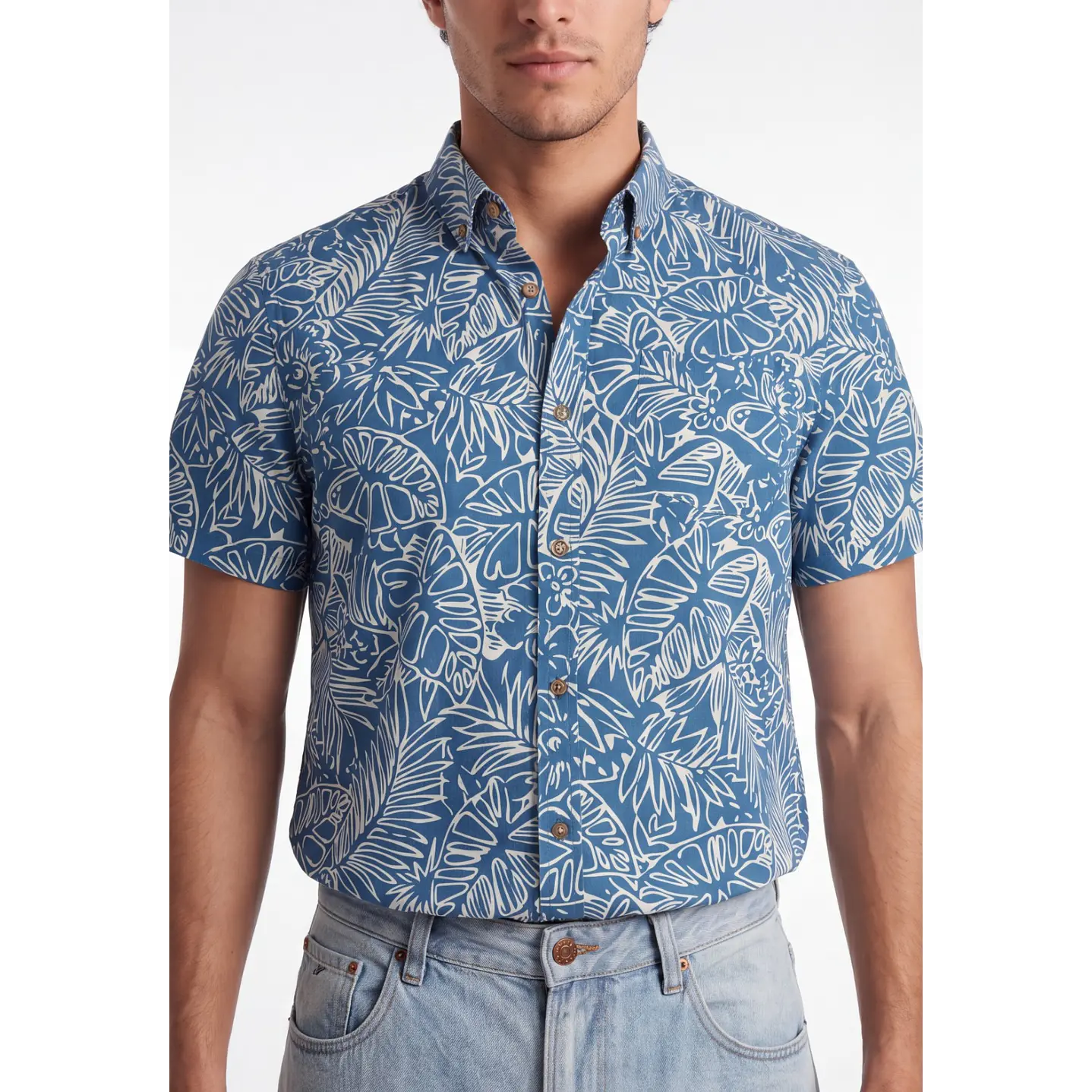 Camisa Resort Hombre Celeste 4