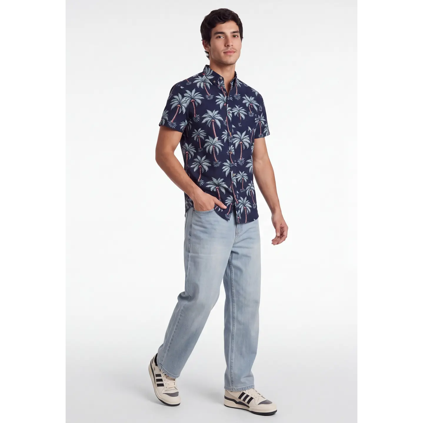Camisa Resort Hombre Azul 3