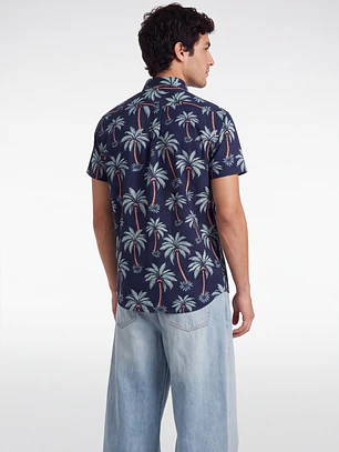 Camisa Resort Hombre Azul