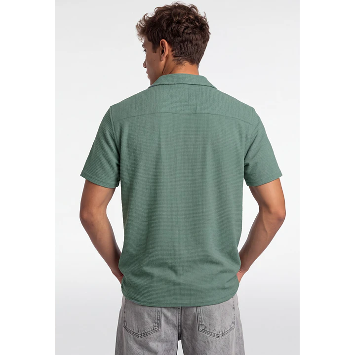 Camisa Textura Relaxed Fit Hombre Verde 2