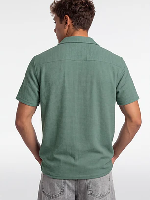 Camisa Textura Relaxed Fit Hombre Verde