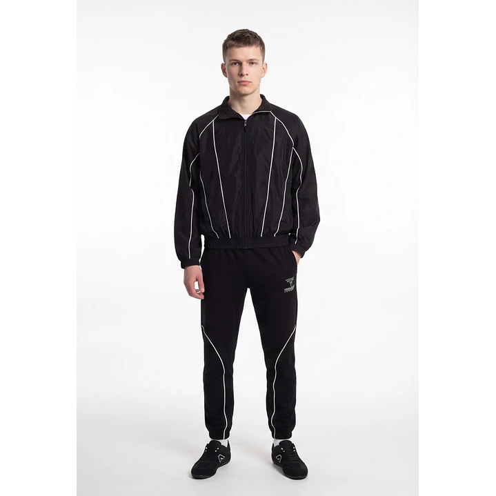 Cortaviento Lineas Hombre Negro 3