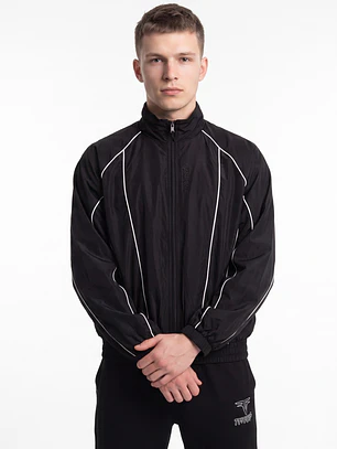 Cortaviento Lineas Hombre Negro