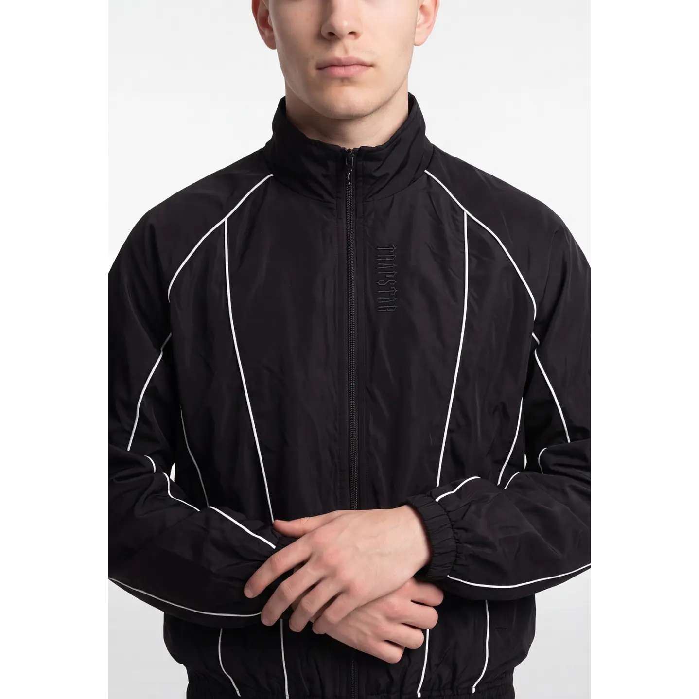 Cortaviento Lineas Hombre Negro 4