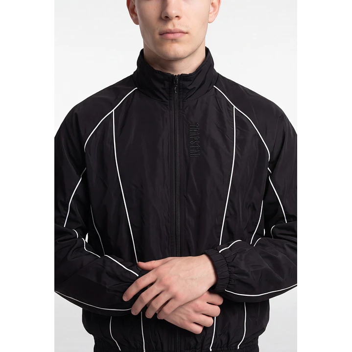 Cortaviento Lineas Hombre Negro 4