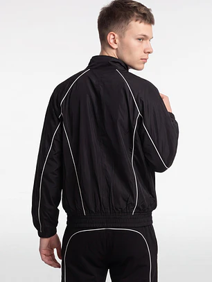 Cortaviento Lineas Hombre Negro